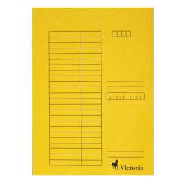 Pólyás dosszié, karton, A4, VICTORIA, sárga