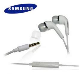 Samsung sztereó headset (3.5mm jack, felvevő gomb, hangerő szabályzó) FEHÉR